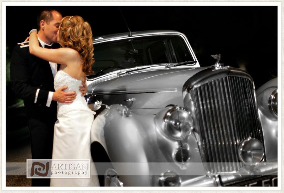 windsor coach 1953 Bentley Front With Bride and Groom