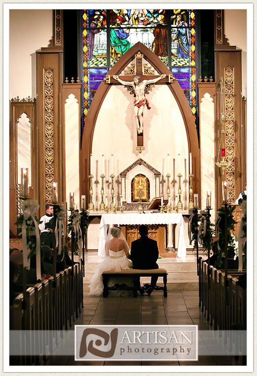 wedding ceremony at St Joan of Arc in Phoenix