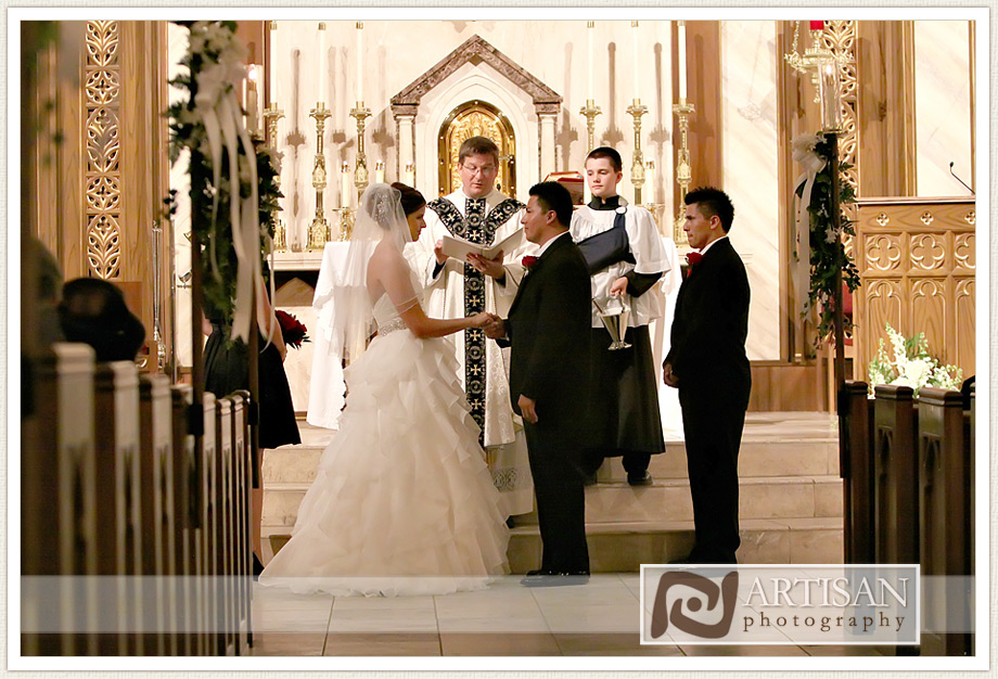 wedding ceremony at St Joan of Arc in Phoenix