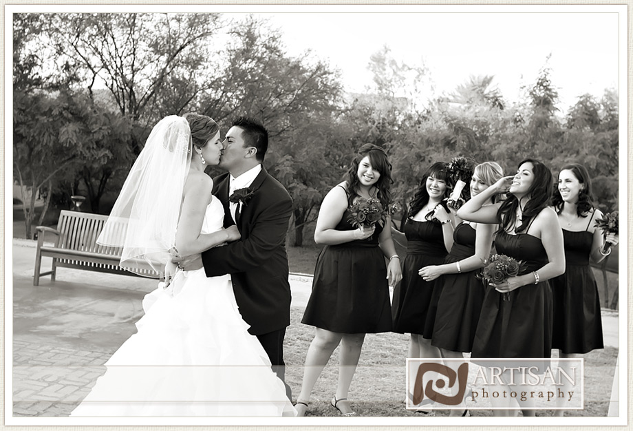 fun bridal party shot at JW Marriott Desert Ridge in Scottsdale