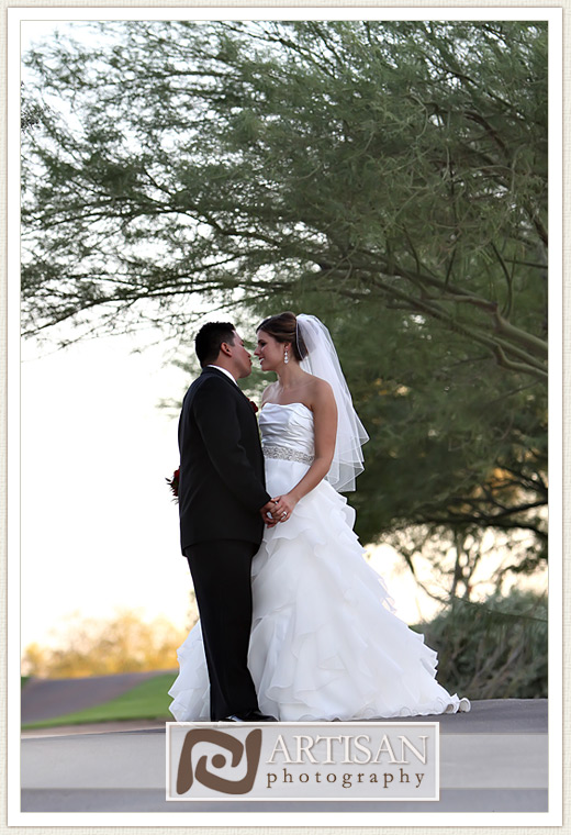 bride and groom at the JW Marriott Desert Ridge